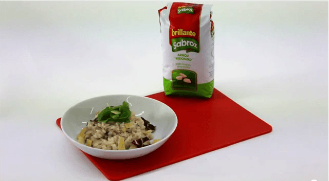 Risotto de rúcula y achicoria
