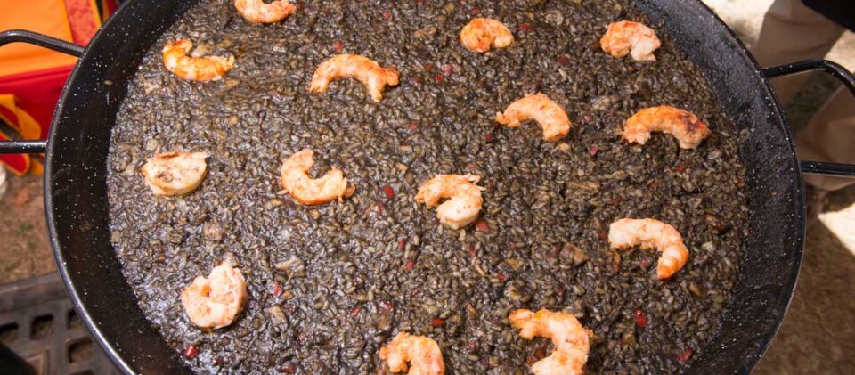 Receta de Arroz Negro para 10 Personas