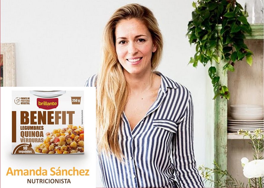 La nutricionista Amanda Sánchez y Brillante Benefit