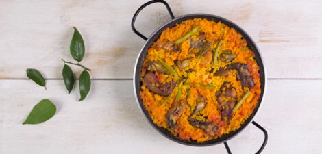 receta de paella al horno