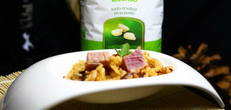 imagen receta Arroz al wok con atún rojo y setas shiitake