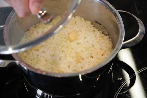 arroz blanco preparado
