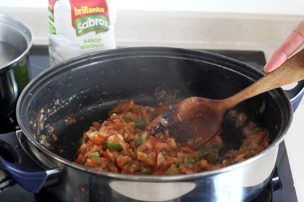 Sofrito de arroz caldoso