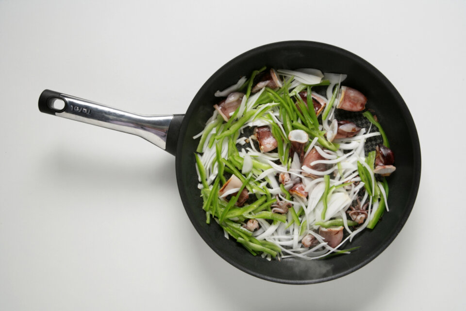 arroz con chipirones verduras