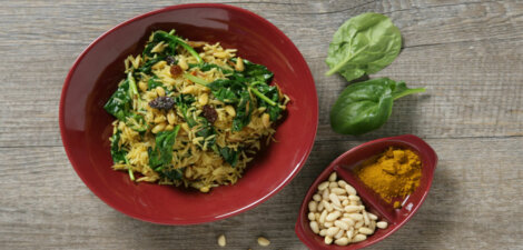 imagen receta Arroz con pasas y piñones