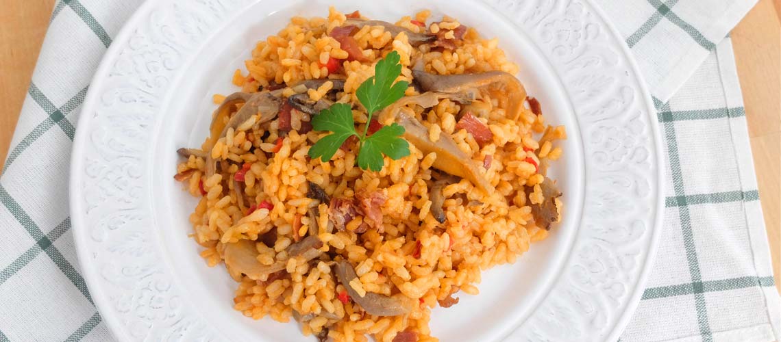 Foto de Arroz con setas de temporada