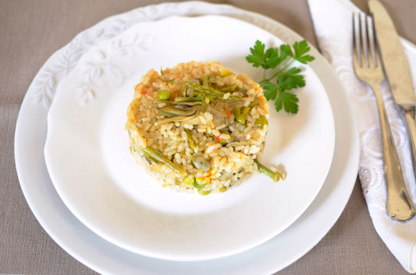 Foto de Arroz con verduras de temporada