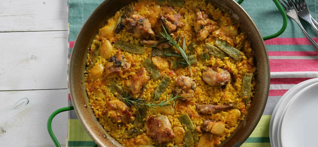 Guía para preparar paella para grupos grandes