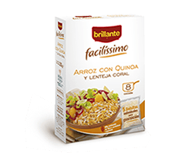 Brillante Facilissimo, arroz con quinoa y lenteja coral