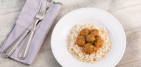 imagen receta Albóndigas con arroz basmati