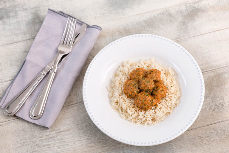 Foto de Albóndigas con arroz basmati