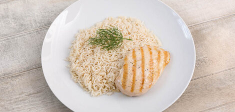 Filete de pollo con arroz basmati