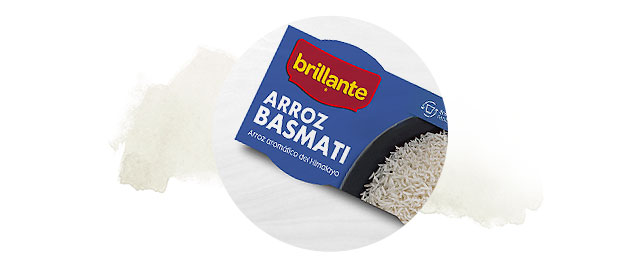 Vasitos de arroz basmati