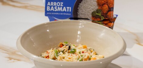 imagen receta Ensalada marinera de arroz basmati