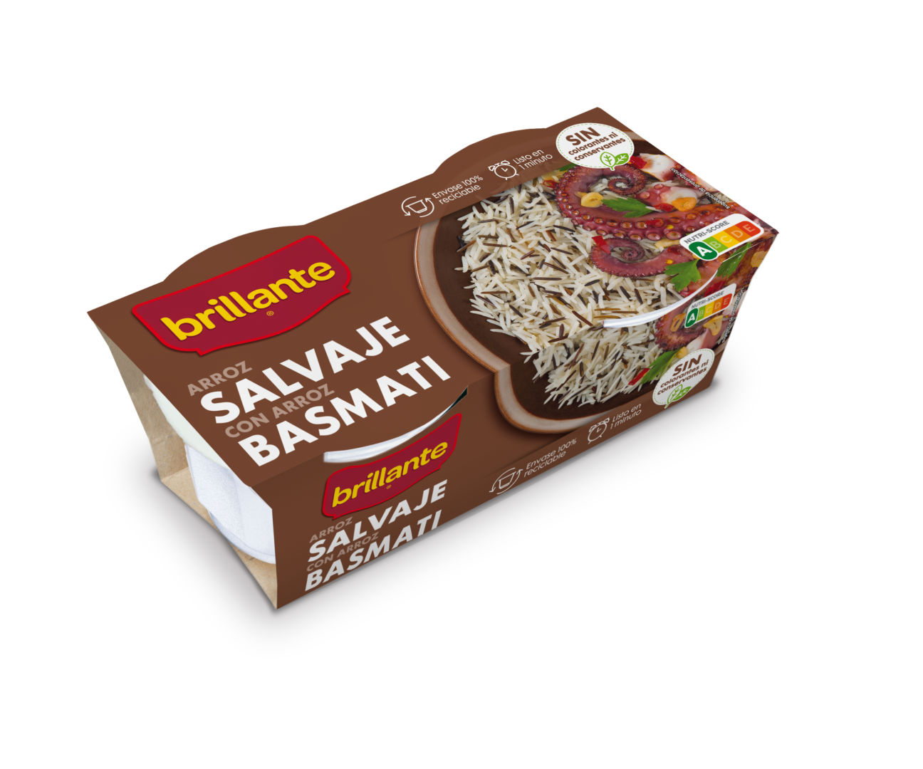 Vasitos de Arroz basmati y salvaje Arroz Brillante