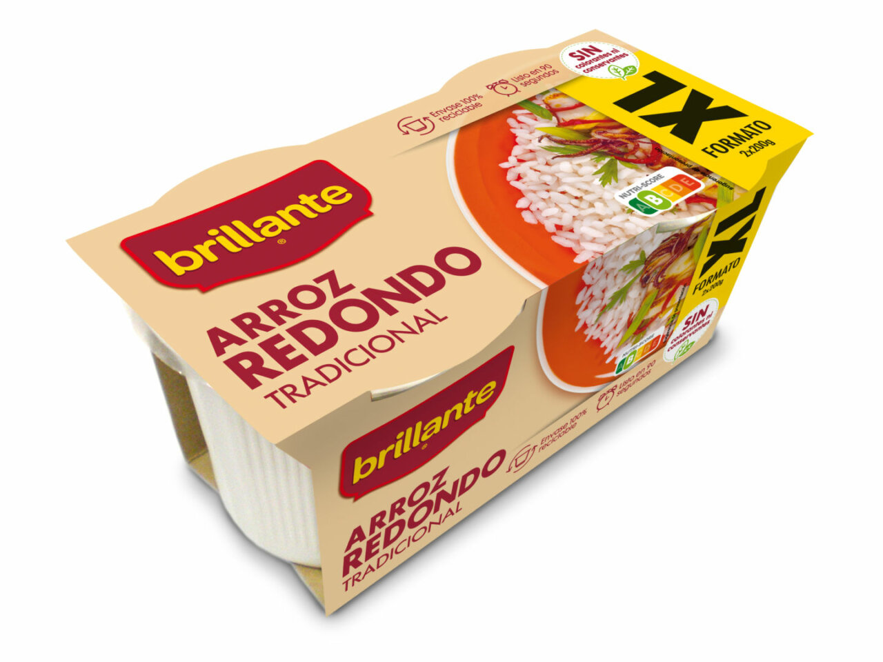 Vasitos de Arroz redondo XL Arroz Brillante