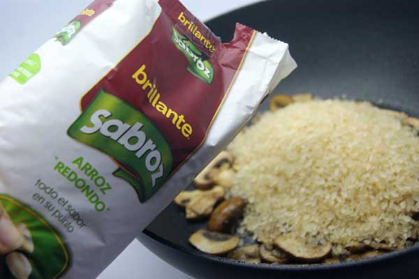 risotto hongos portobello arroz