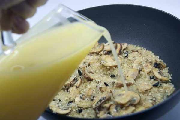 risotto hongos portobello caldo