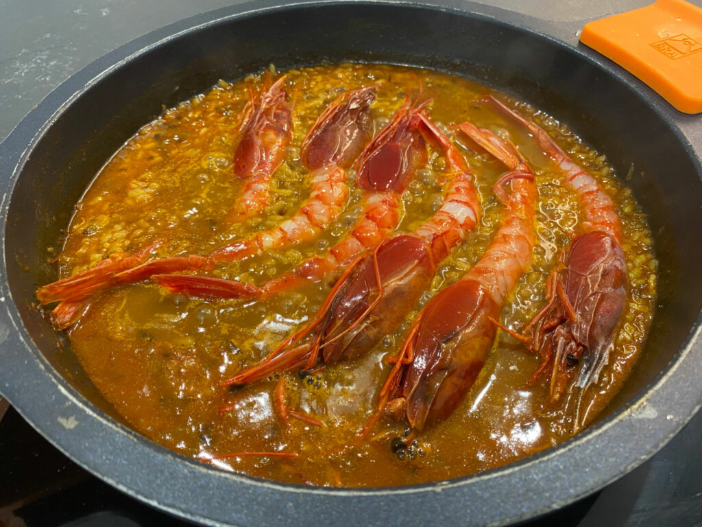 Arroz caldoso con Carabineros