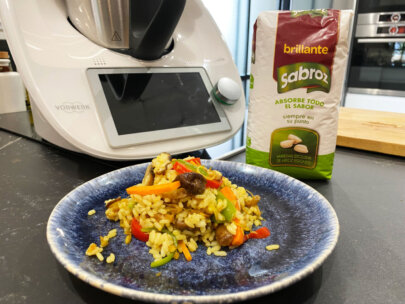 Arroz asiático con verduras en Thermomix