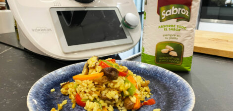 Arroz asiático con verduras en Thermomix