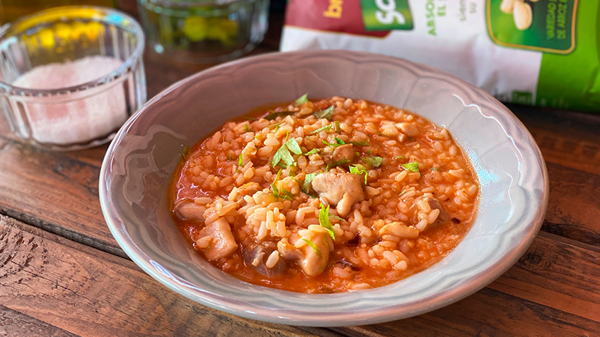 Arroz caldoso con pollo
