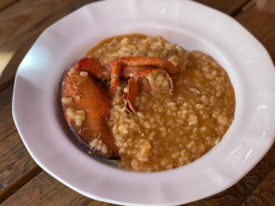 Arroz caldoso de bogavante en Thermomix