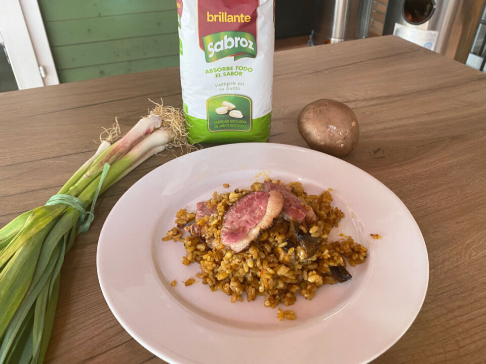 Arroz con pato y foie