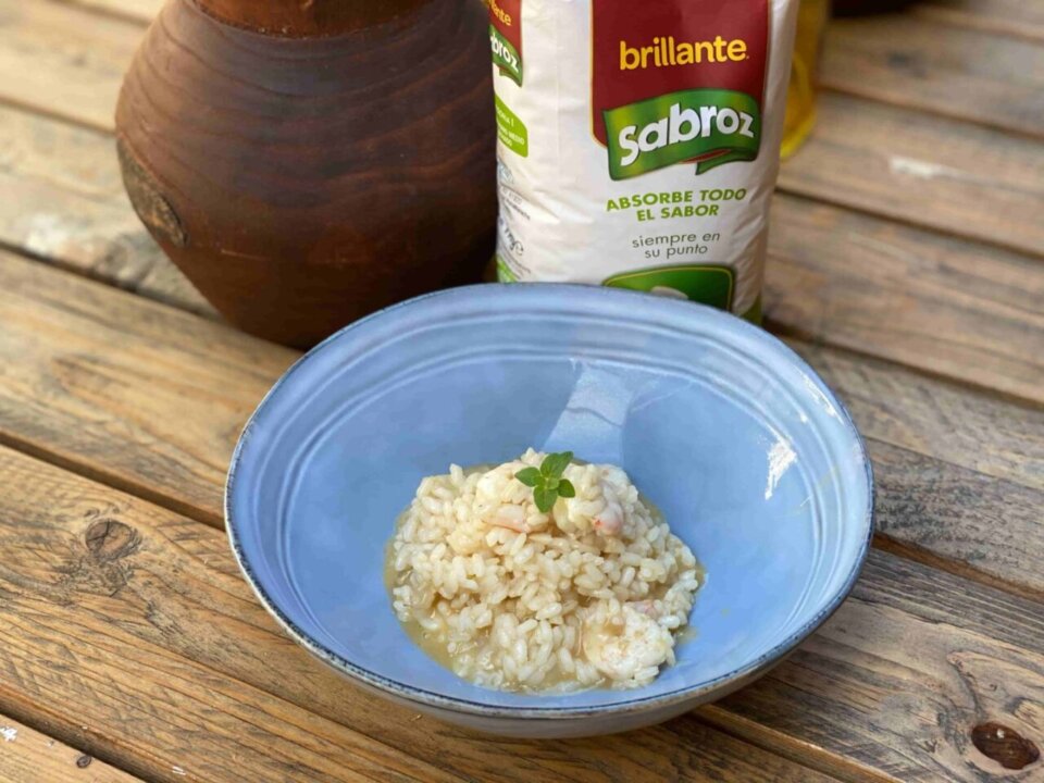 Risotto de gambas con arroz Brillante Sabroz