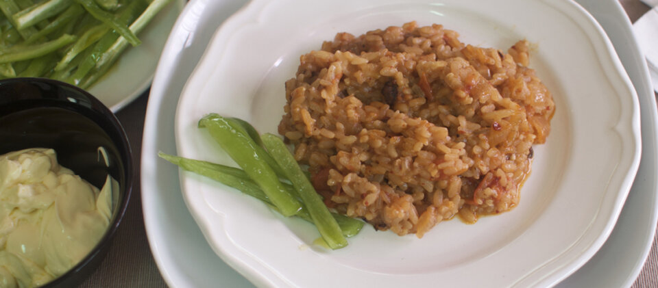 Arroz marinero de pescado