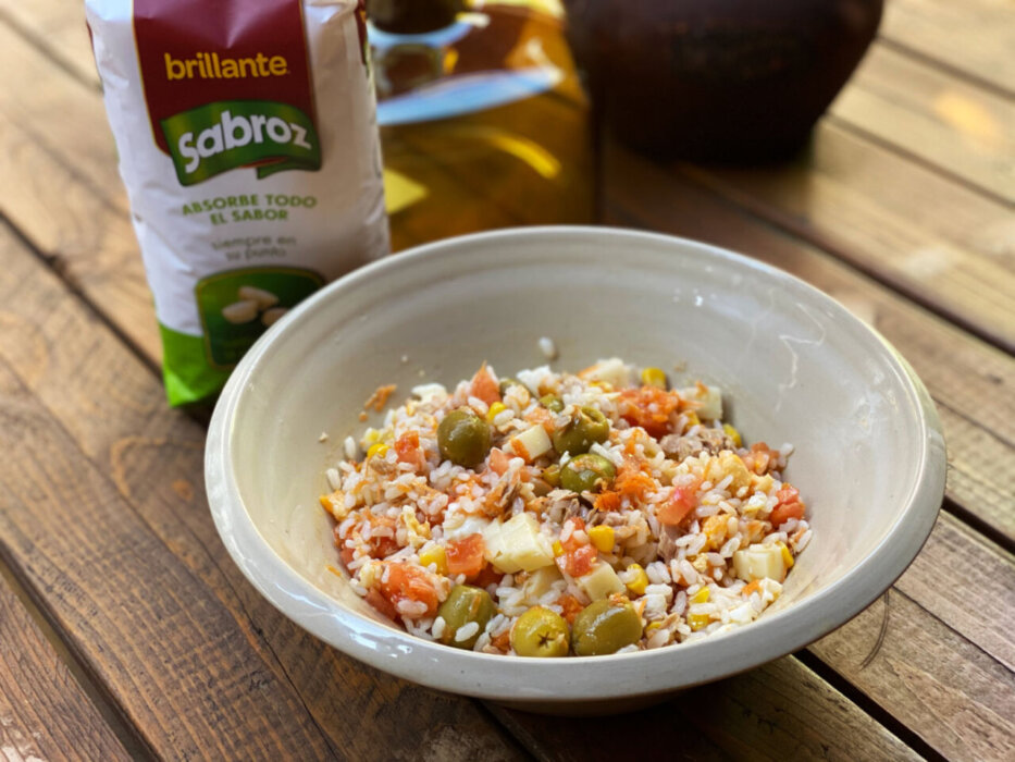 Ensalada de Arroz con aliño de mostaza