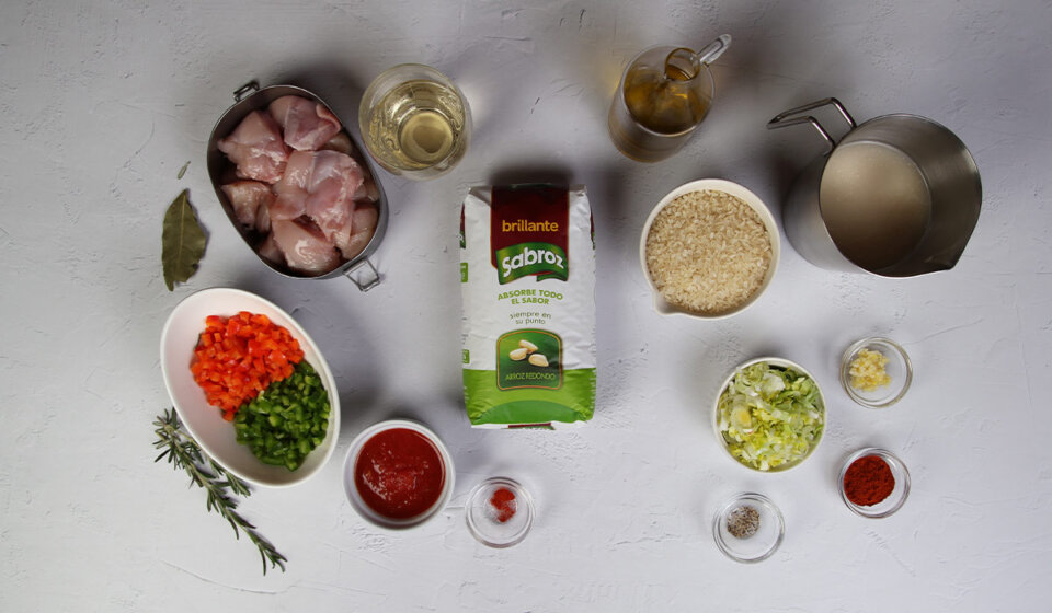 Ingredientes de arroz con pollo