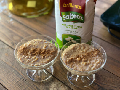 Arroz con leche con limón