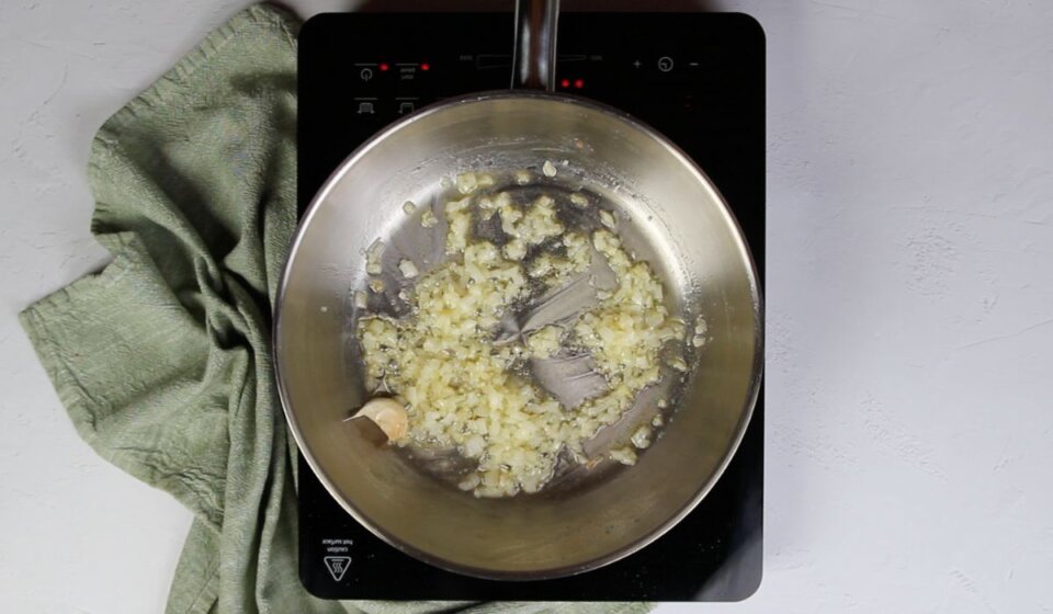 Sofrito de risotto de setas