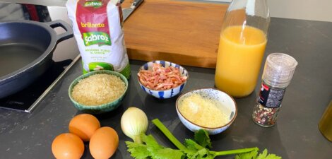 imagen receta Risotto a la carbonara