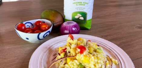 Ensalada de arroz con mango