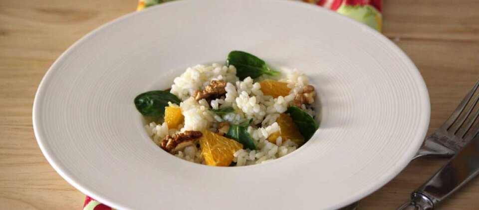 Ensalada de arroz con aliño de mostaza