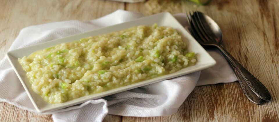 Arroz blanco con calabacín