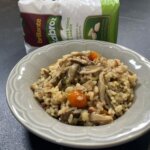 Plato de arroz meloso con setas