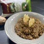 Risotto de ajo negro