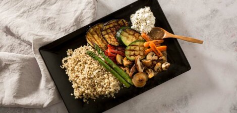 Verduras a la parrilla con quinoa