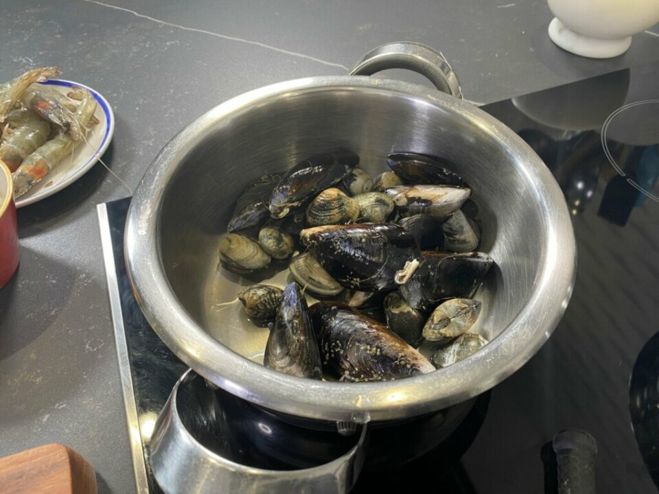 Sopa marinera con arroz
