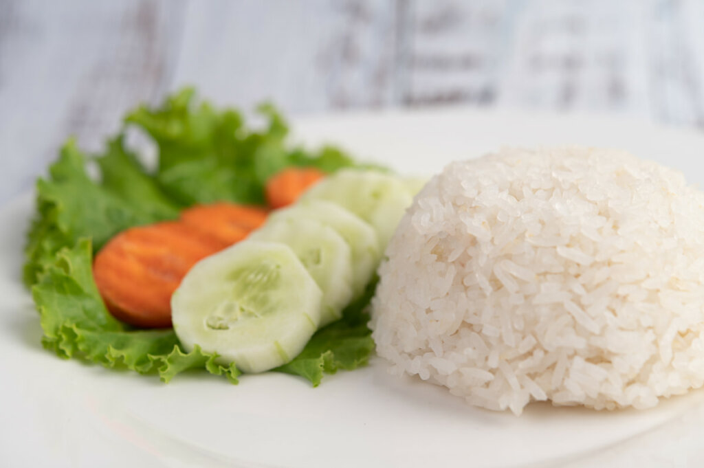 Propiedades del arroz blanco y la zanahoria