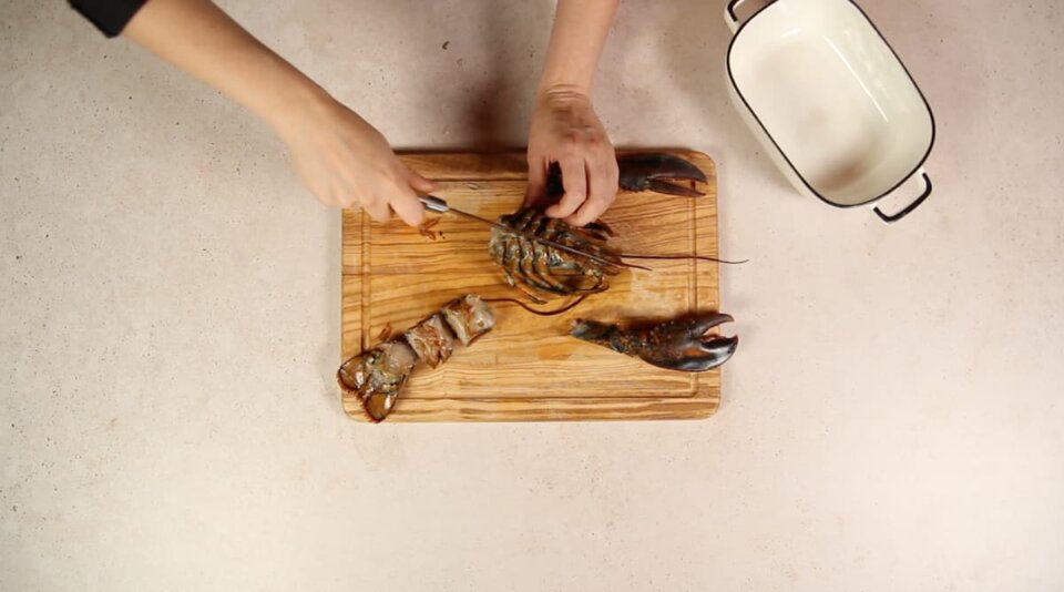 Limpiar bogavante