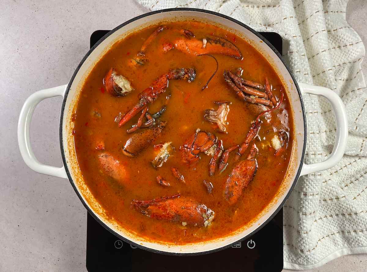 Paso a paso del arroz con bogavante-incorpora bogavante