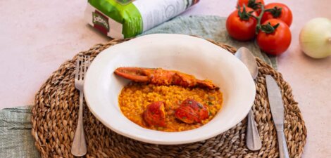 Arroz con bogavante meloso