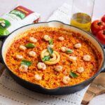 Arroz con calamares y gambas