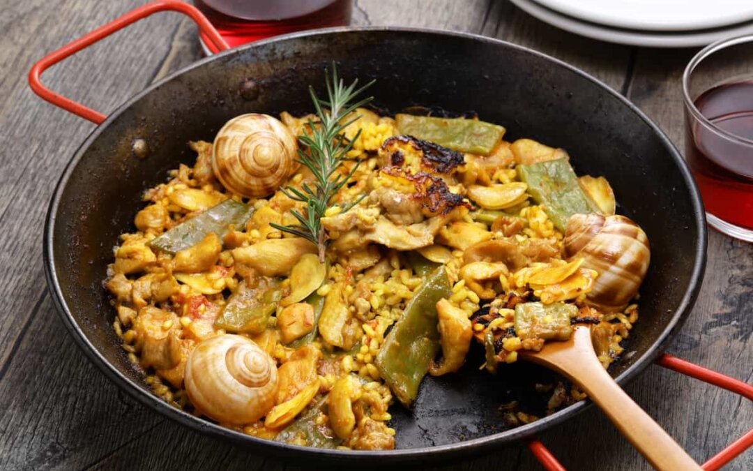 ¿Cuál es la cantidad de agua para 1 kg de arroz para paella?