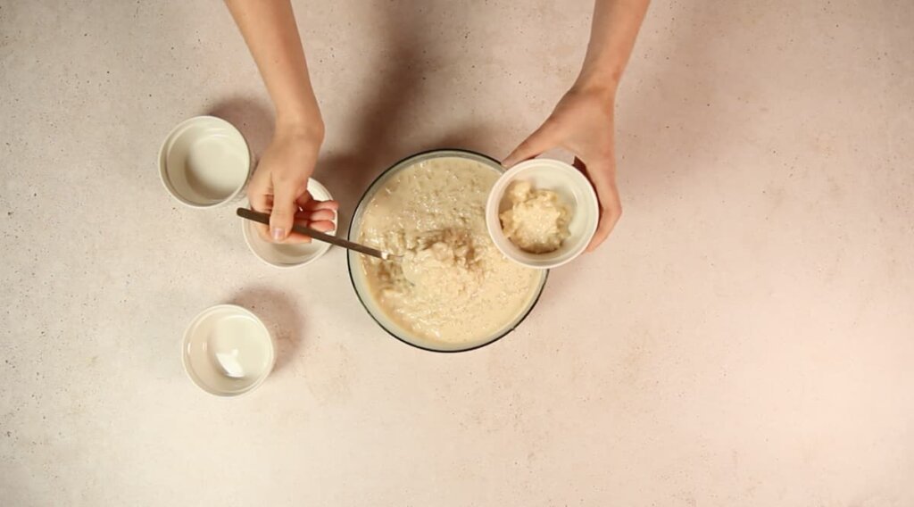 Receta de arroz con leche condensada. Paso 6: reposar y enfriar