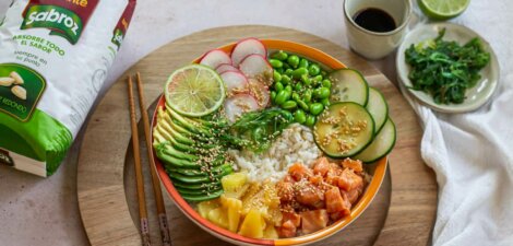 ensalada de arroz con aguacate